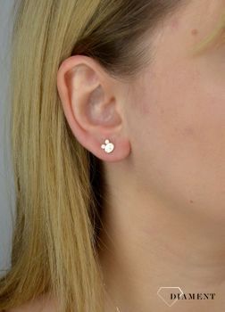 Złote kolczyki dla dziewczynki 333 króliczki z cyrkonią KL 7958 333 💎 Złote kolczyki w kształcie króliczków ozdobionych cyrkonią (1).JPG